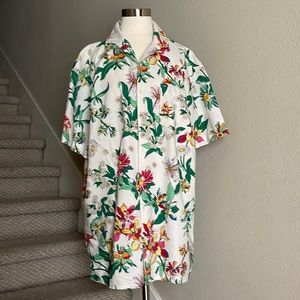 Tommy Hilfiger Sz XXL  Button Up Cotton Blend Hawaiian Shirt